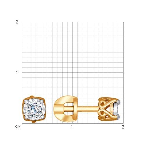 Серьги с бриллиантами A-02114-J 1