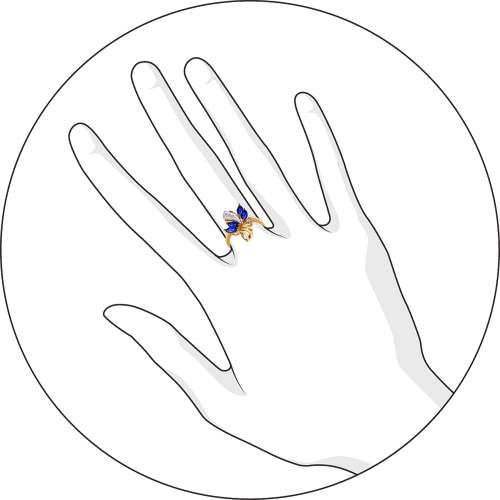 Кольцо с Сапфиром B-01050-J 1
