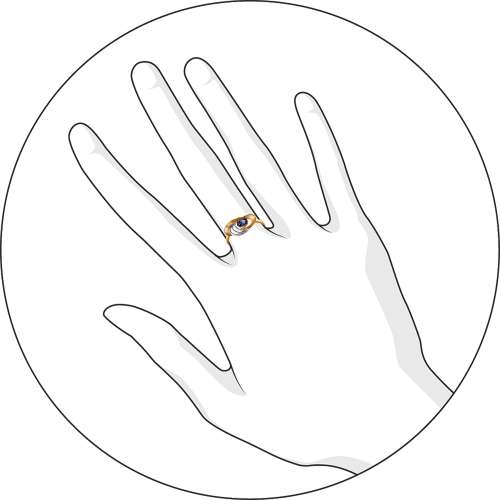 Кольцо с Сапфиром B-01101-J 1