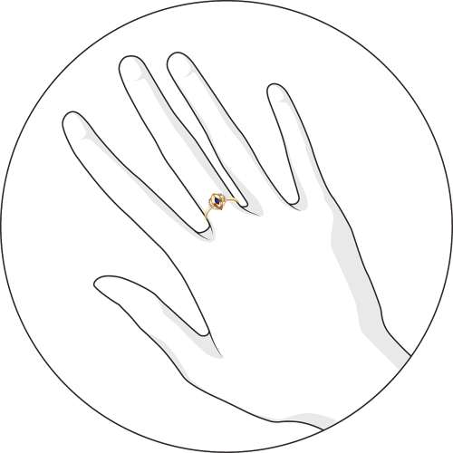 Кольцо с Сапфиром B-01101-A 1