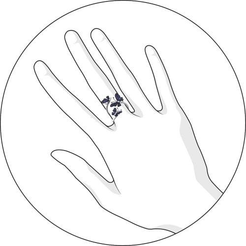 Кольцо с Сапфиром B-01102-E 2