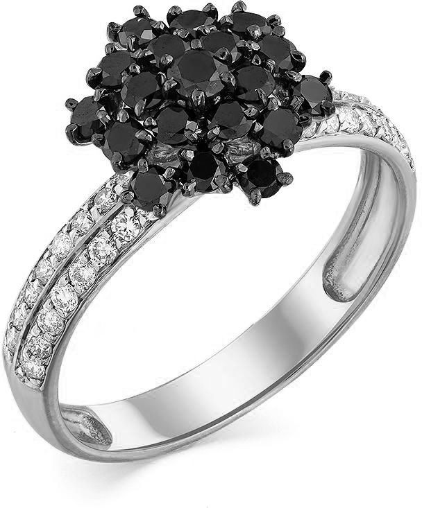 Кольцо B-16695-J с Черным бриллиантом