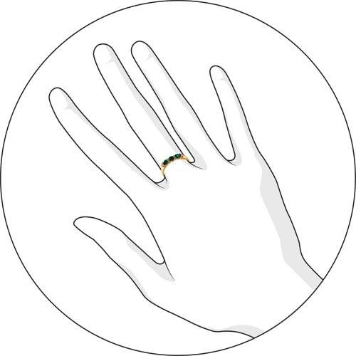 Кольцо с Изумрудом C-01010-F 1