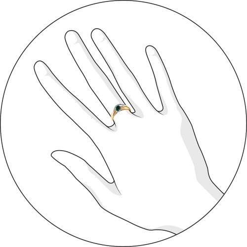 Кольцо с Изумрудом C-01052-D 1