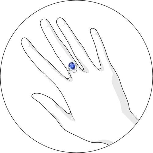 Кольцо с Сапфиром F-01201-J 1