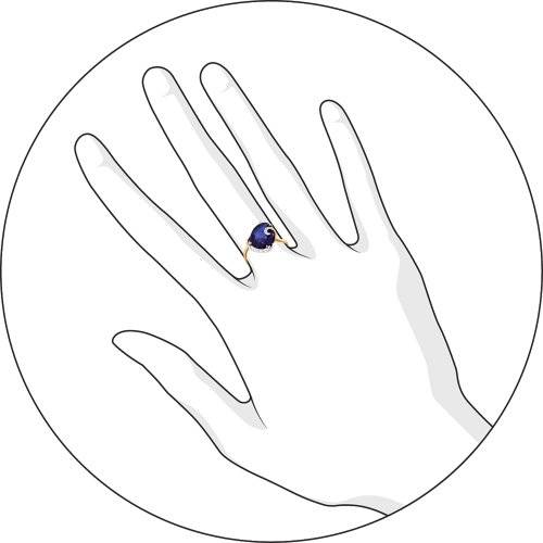 Кольцо с Сапфиром F-01201-H 1
