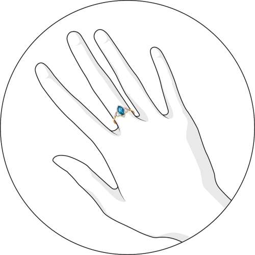 Кольцо с Топазом G-1302-C 1