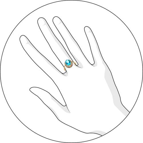 Кольцо с Топазом G-1317-J 1