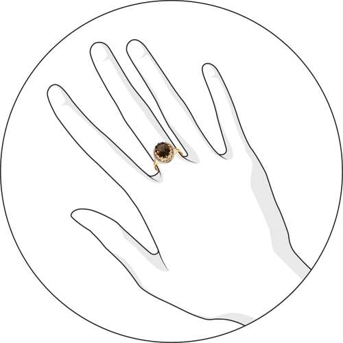 Кольцо с раухтопазом G-1318-A 1