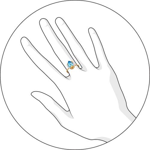 Кольцо с Топазом G-1332-C 1