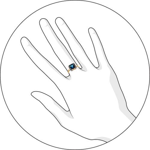Кольцо с Топазом G-1333-E 1