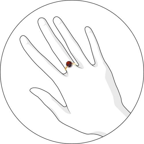 Кольцо с Гранатом G-1341-H 1