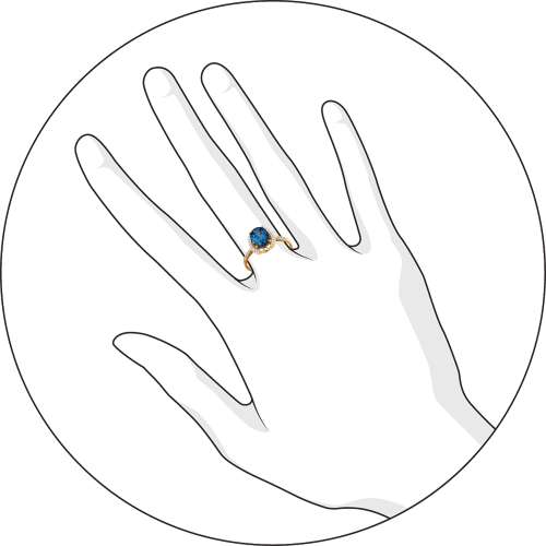 Кольцо с Топазом G-1356-B 1