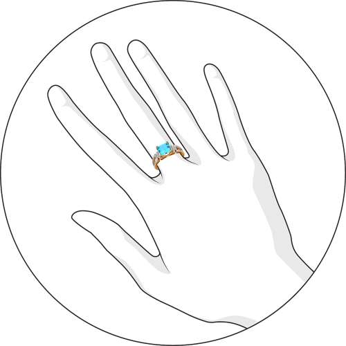 Кольцо с Топазом G-1358-A 1
