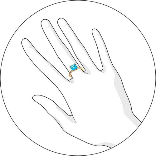 Кольцо с Топазом G-1358-F 1