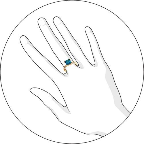 Кольцо с Топазом G-1358-G 1