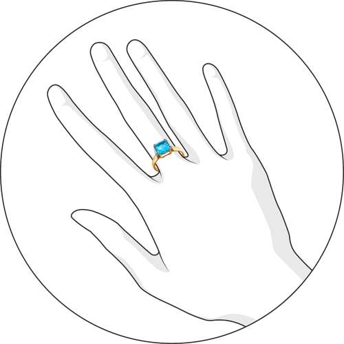 Кольцо с Топазом G-1359-A 1