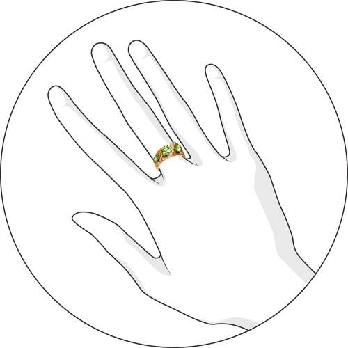 Кольцо с Хризолитом G-1363-C 1