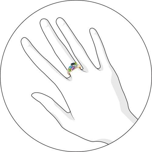 Кольцо с Цветником G-1369-I 1