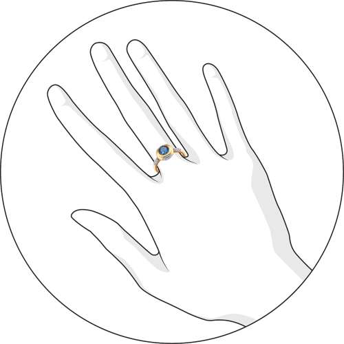 Кольцо с Топазом G-1372-E 1
