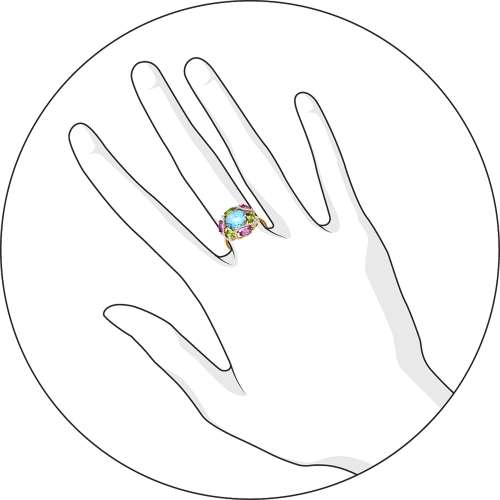 Кольцо с Топазом G-1374-D 1
