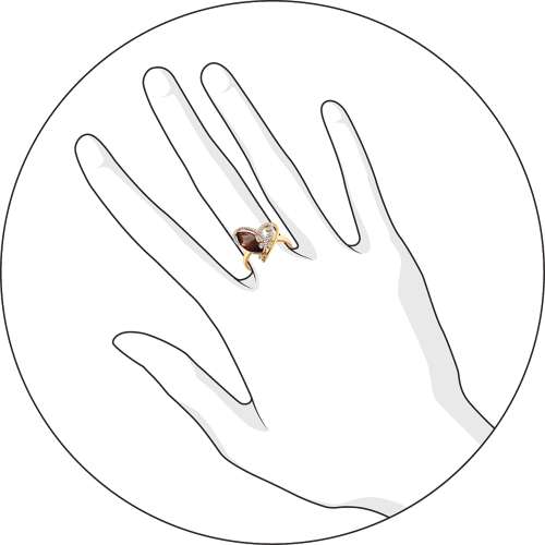 Кольцо с раухтопазом G-1377-E 1