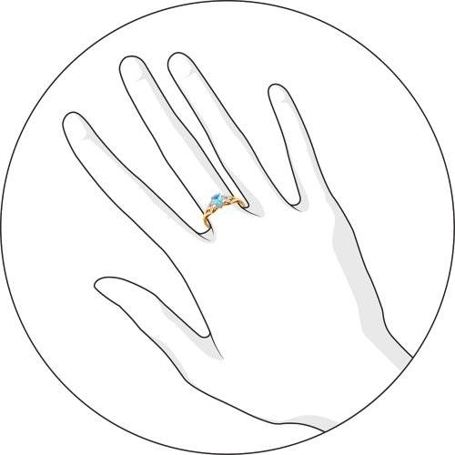 Кольцо с Топазом G-1382-H 1