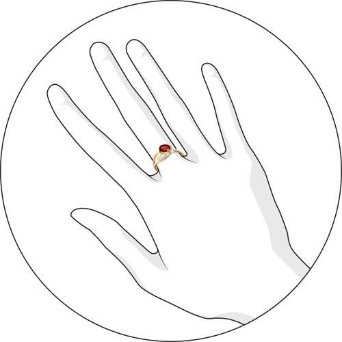 Кольцо с Гранатом G-1384-C 1