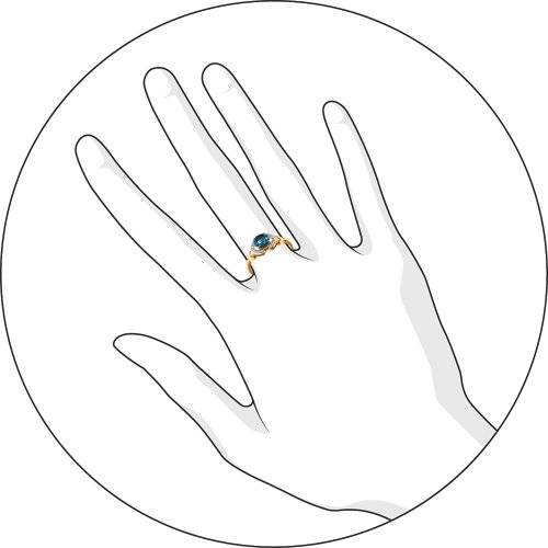 Кольцо с Топазом G-1387-C 1