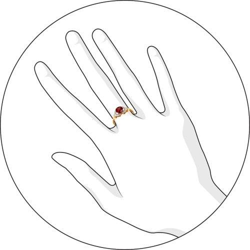 Кольцо с Гранатом G-1387-D 1