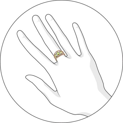 Кольцо с Хризолитом G-1390-B 1