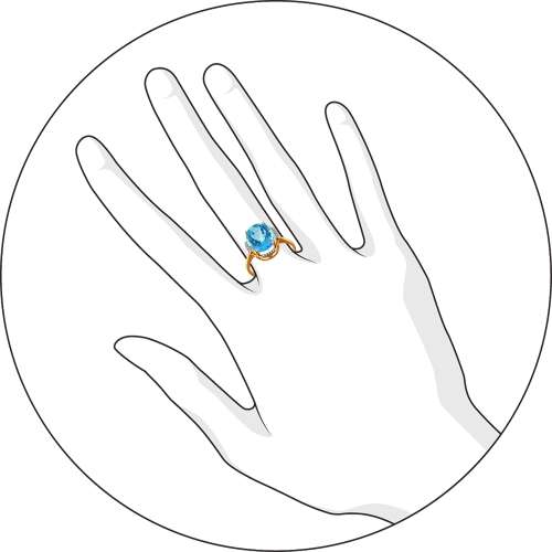 Кольцо с Топазом G-1390-D 1
