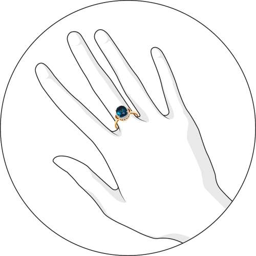 Кольцо с Топазом G-1390-H 1