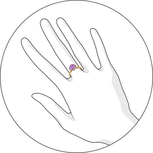 Кольцо с Аметистом G-1392-J 1