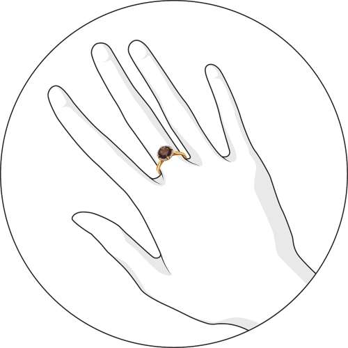 Кольцо с раухтопазом G-1392-A 1