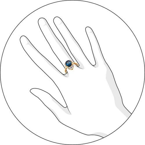 Кольцо с Топазом G-1396-E 1