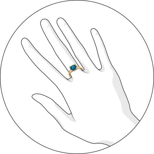 Кольцо с Топазом G-1399-E 1