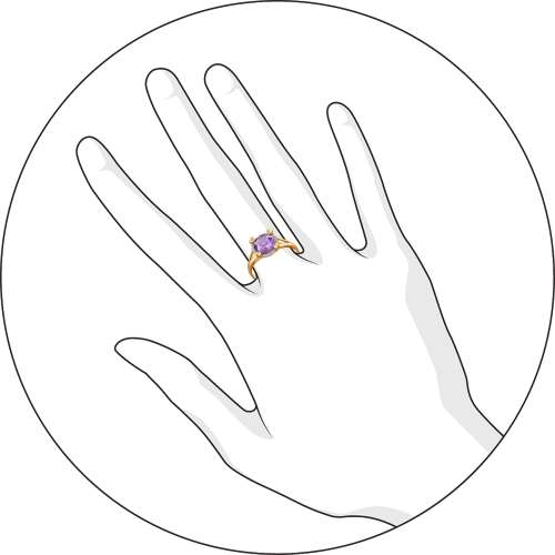 Кольцо с Аметистом G-1399-G 1