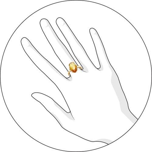 Кольцо с Цитрином G-1403-G 1