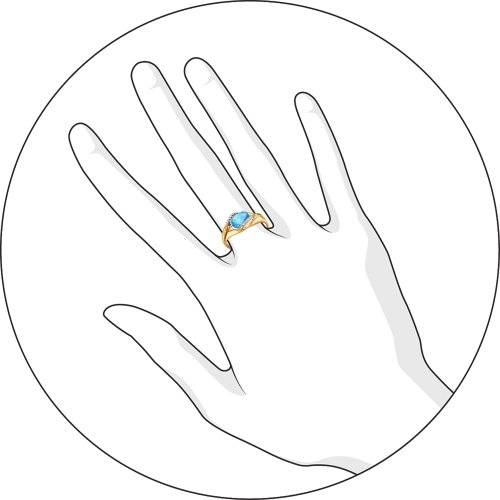 Кольцо с Топазом G-1406-A 1