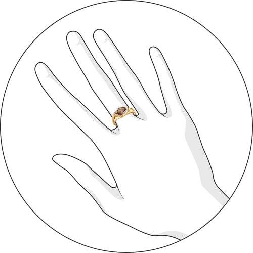 Кольцо с раухтопазом G-1406-D 1