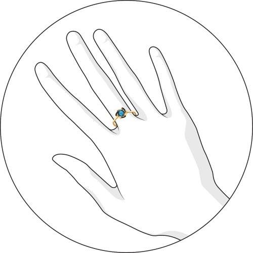 Кольцо с Топазом G-1408-J 1