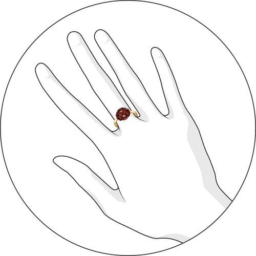 Кольцо с Гранатом G-1409-F 1