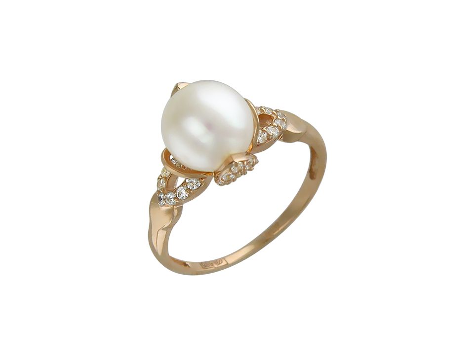 Жемчуг с белым золотом кольцо. Золотое кольцо с жемчугом и фианитами 585. Кольца с жемчугом из золота 585. Кольцо с жемчугом белое золото