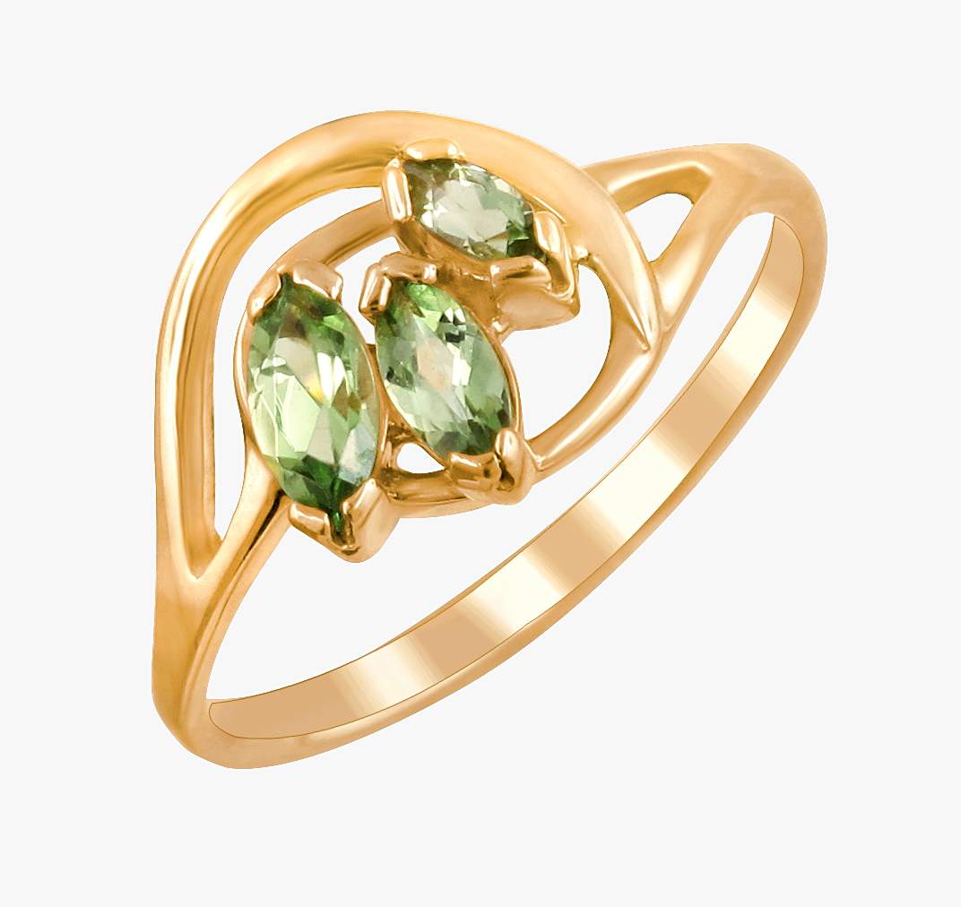 Кольцо с Хризолитом J-1К313539--D