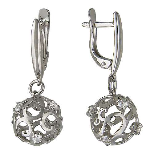 Серьги с Фианитом J-1С12456-A