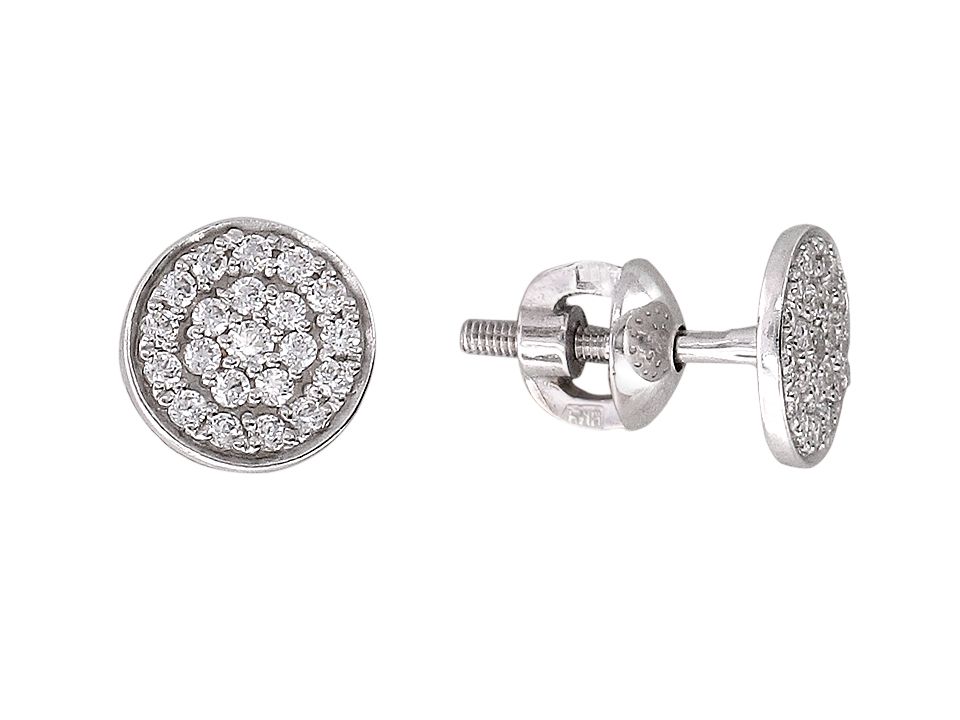 Серьги с Фианитом J-1С12603-G