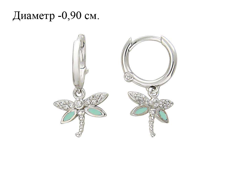 Серьги с Фианитом J-1С126142-56