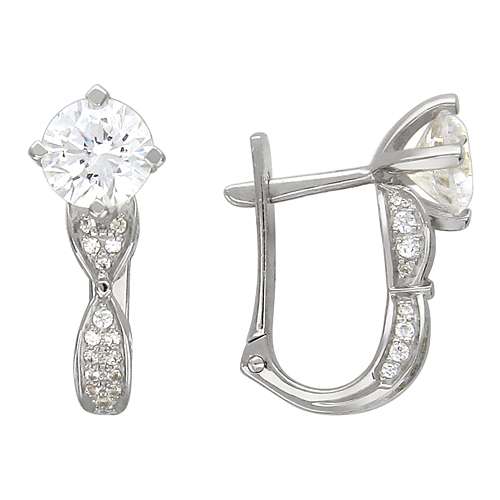 Серьги с Фианитом J-1С12625-G