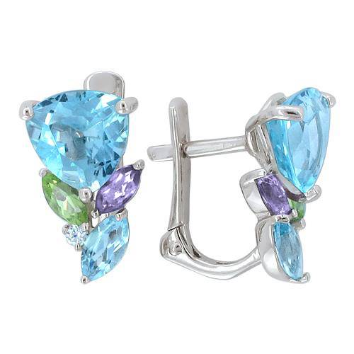 Серьги с аметистами J-1С325673--A